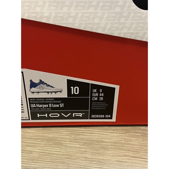 Bryce Harper Under Armour Low ST Baseball Cleats UA 8 Blue White Men's Size 10 - Picture 10 of 10